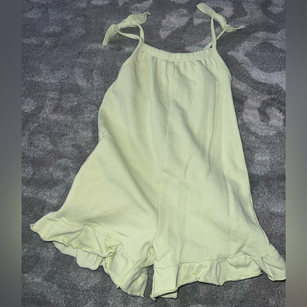 Toddler girl ZARA lime green romper jumpsuit